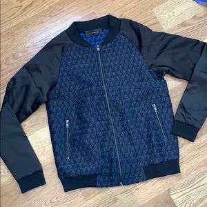 Worn once. Like new. Boutique satin bomber jacket